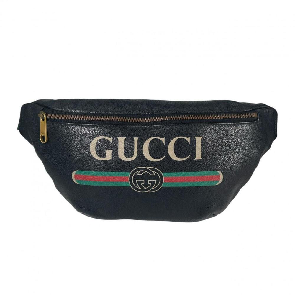 GUCCI Authentic Black Leather Fanny Pack - Picture 2 of 16